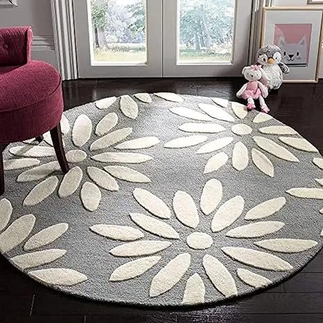 Furryza Round Hand Tufted Carpet & Rug