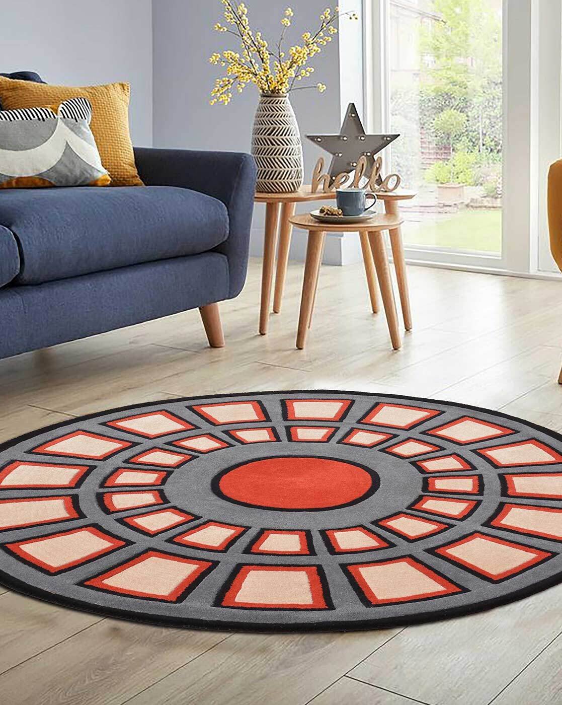 Boucle Round Hand Tufted Carpet & Rug